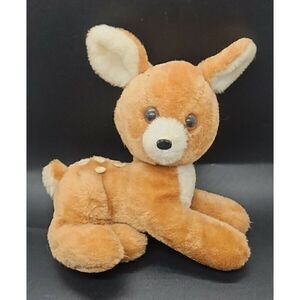 Vintage R. Dakin Deer Stuffed Animal Sitting Fawn With Spots Bambi 1977 Plush